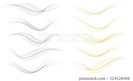 Abstract vector background, transparent waved lines for brochure, website, flyer design. Color smoke wave. 124126406