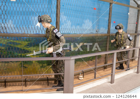 DMZ near Third Infiltration Tunnel in Korean Demilitarized Zone that separates North and South Korea in Paju, South Korea DMZ near Third Infiltration Tunnel in Korean Demilitarized Zone that separates North and South Korea in Paju, South Korea 124126644