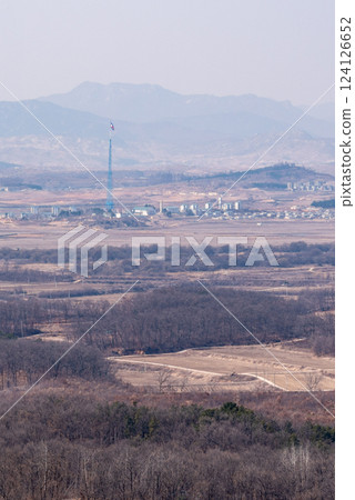 DMZ Korean Demilitarized Zone that separates North and South Korea in Paju, South Korea DMZ Korean Demilitarized Zone that separates North and South Korea in Paju, South Korea 124126652