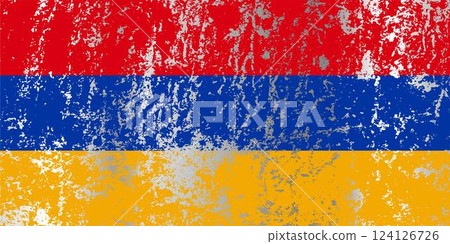 Armenia flag with grunge effect. 124126726