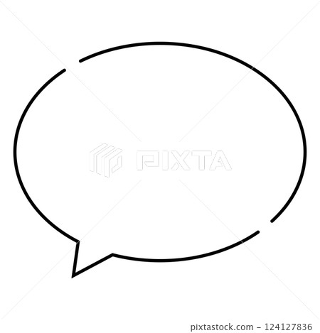 一個簡單的講話泡泡的插圖 一個簡單的講話泡泡的插圖 124127836