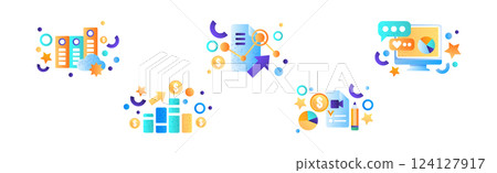 Web Design and Business Marketing Object and Item Vector Set Web Design and Business Marketing Object and Item Vector Set 124127917
