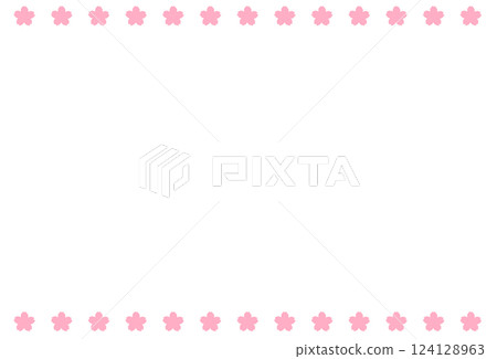Simple cherry blossom frame Simple cherry blossom frame 124128963