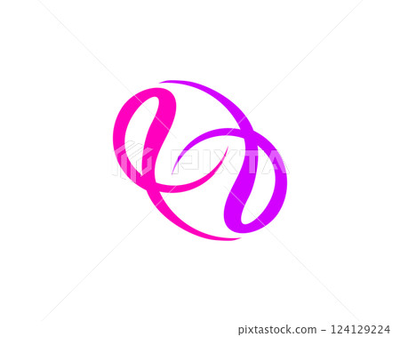 A pink ribbon symbolizes breast cancer awareness logo 124129224