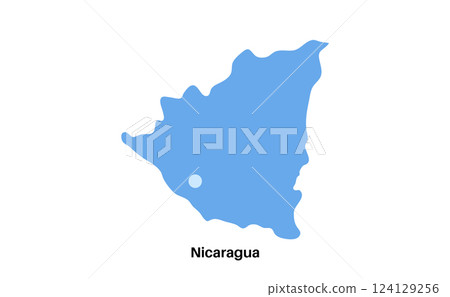 Nicaragua country silhouette 124129256