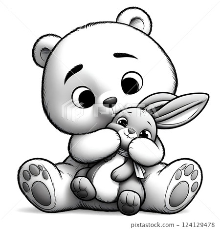 Cartoon bear coloring pages 124129478