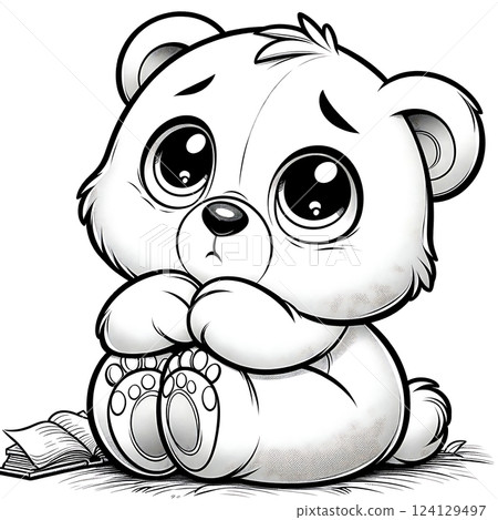 Cartoon bear coloring pages 124129497