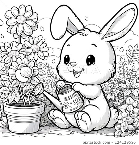 Rabbit Coloring Pages 124129556