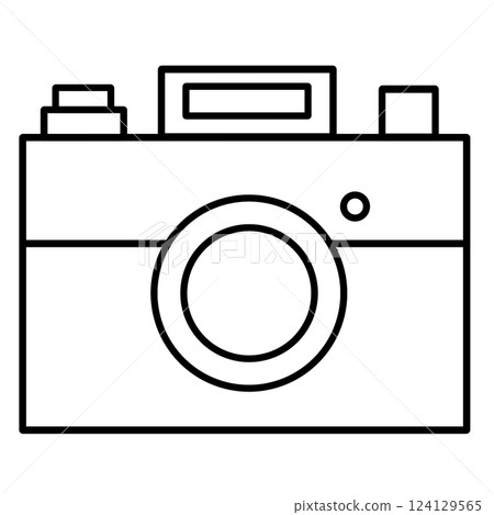 Camera pictogram (line drawing) 124129565