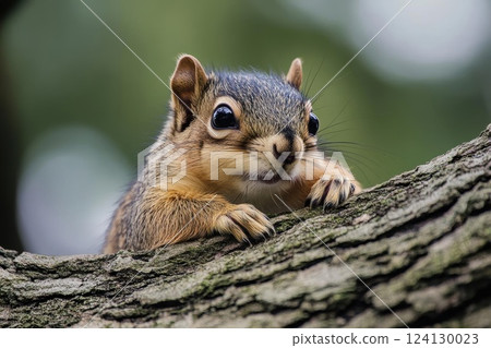 Tropical Beach Meets City Skyline: Palm Trees Sway Gently on the Shore Tropical Beach Meets City Skyline: Palm Trees Sway Gently on the Shore 124130023