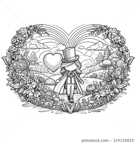 Coloring pictures to enhance imagination 124130828