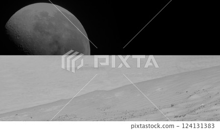 A scenic view of a Martian landscape A scenic view of a Martian landscape 124131383