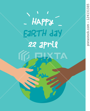 human hands hug the world save the planet concept vector illustration 124131385