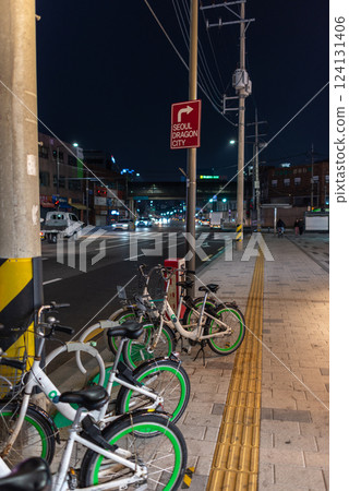 Seoul Public Bike, Ttareungyi, un-manned rental system of bicycles in Seoul, capital of South Korea Seoul Public Bike, Ttareungyi, un-manned rental system of bicycles in Seoul, capital of South Korea 124131406