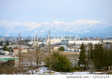 富山市容與立山連峰 124132124