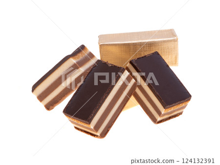 chocolate candies isolated 124132391