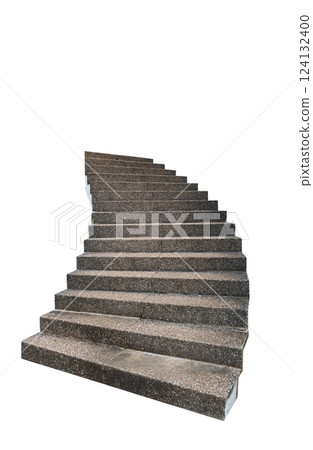 stone steps isolated 124132400