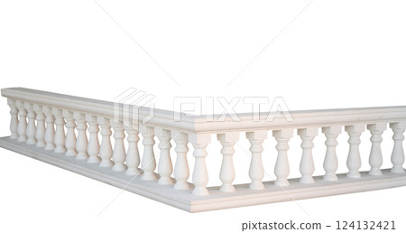 stone railing isolated 124132421