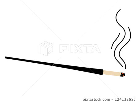 Illustration of a cigarette in a mouthpiece Illustration of a cigarette in a mouthpiece 124132655