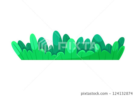 Green Bush as Forest and Woodland Element Vector Illustration Green Bush as Forest and Woodland Element Vector Illustration 124132874