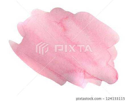 Abstract pink watercolor stain. Liquid watercolor paint stain on white background. Texture pink background Abstract pink watercolor stain. Liquid watercolor paint stain on white background. Texture pink background 124133115
