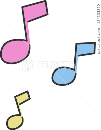 Cute pastel colored triplet icon 124133230