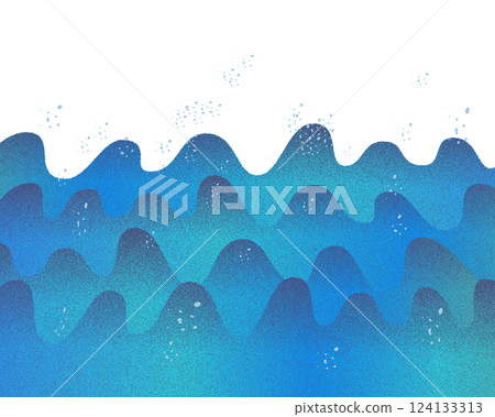 Blue waves Noise gradient sea illustration material 124133313