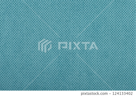 Blue fabric cotton texture. Textile background fabric 124133402