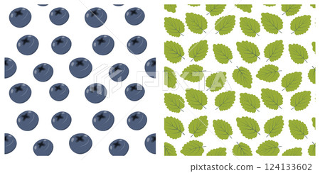 Mints Green leaves Blueberry Seamless Pattern Berry Thematic Cards Abstract Background Texture Set 2 Mints Green leaves Blueberry Seamless Pattern Berry Thematic Cards Abstract Background Texture Set 2 124133602