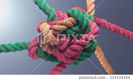 Vibrant Interwoven Knot: A Dance of Color and Texture in Harmony Vibrant Interwoven Knot: A Dance of Color and Texture in Harmony 124134164