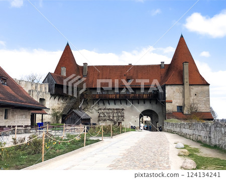 Medieval castle of the Wittelsbachs Burghausen Germany. Medieval castle of the Wittelsbachs Burghausen Germany. 124134241