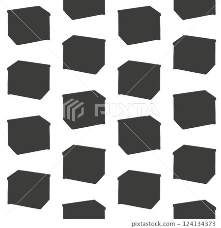 Vector seamless pattern of nightstand silhouette Vector seamless pattern of nightstand silhouette 124134373