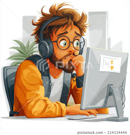 Employee stressed 124134444