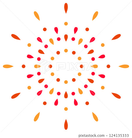 煙火圖示插畫，彩色，摘要，透明，向量，紅色 124135333