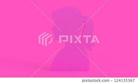 The Woman plat for female or  feminine concept 3d Rendering. 124135367