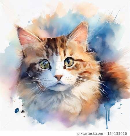 Staring cat AI generated image 124135416