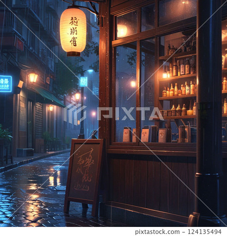 燈光璀璨的城市景觀圖 124135494