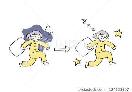 Sleep related illustrations 124135507