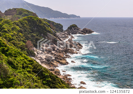 Fishing point Shisenohana, Yakushima, offshore Alps (spring) 124135872