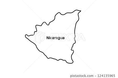 Nicaragua country silhouette Nicaragua country silhouette 124135965