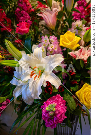 A colorful bouquet of flowers for a celebration A colorful bouquet of flowers for a celebration 124136053
