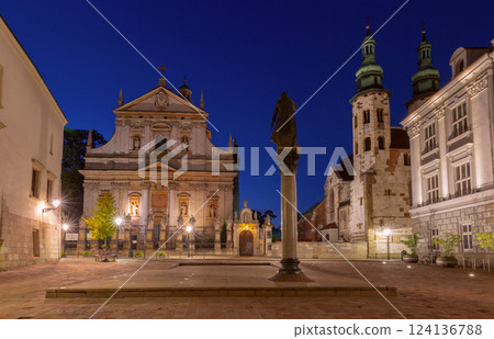 Saints Peter and Paul Church and St. Andrew's Church in Krakow, Poland 124136788