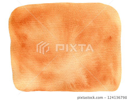 Artistic hand painted terra-cotta orange watercolor stain. Abstract artistic bright ochre brown textured watercolour square backdrop for cards design, summer banner, explosion background Artistic hand painted terra-cotta orange watercolor stain. Abstract artistic bright ochre brown textured watercolour square backdrop for cards design, summer banner, explosion background 124136798
