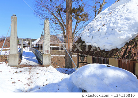 Hakuba in early spring in March: Suspension bridge at Oide Park 124136810