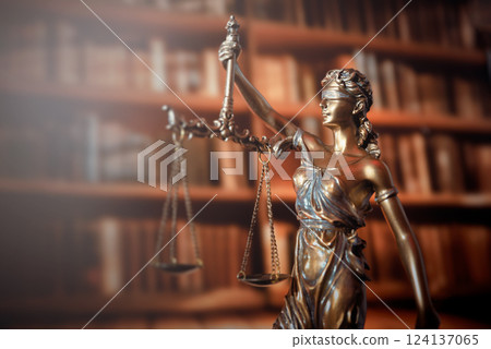 The Statue of Justice symbol. Legal law concept 124137065