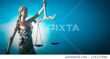 The Statue of Justice symbol. Legal law concept 124137066