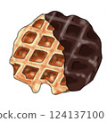 Chocolate covered waffles 124137100