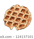 Freshly baked waffle 124137101
