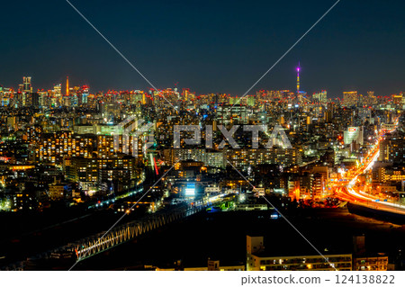Tokyo night view from Ota Ward Tokyo night view from Ota Ward 124138822