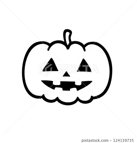 簡單的南瓜插圖素材 124139735